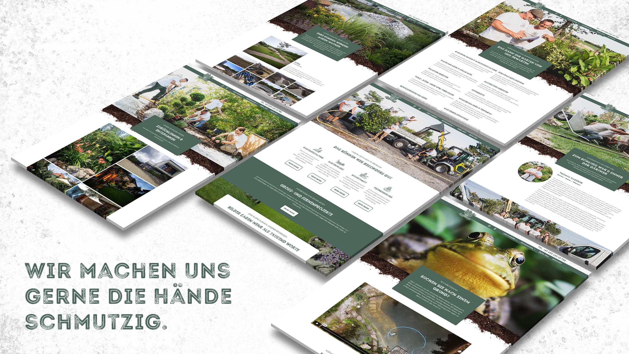 Gartenbau Haderer Website Übersicht